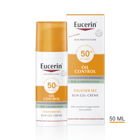 eucerin sun oil control spf 50 sun gel creme toucher sec 50 ml 2