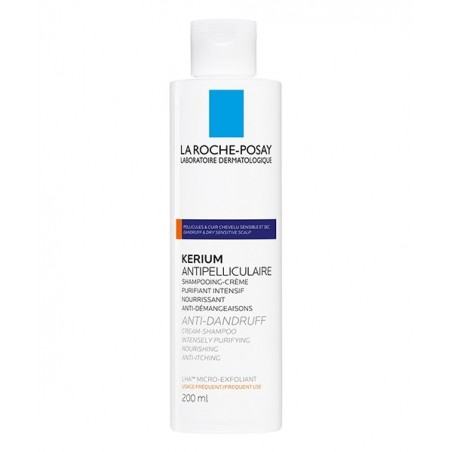 la roche posay kerium pellicules seches 200ml shampooing creme anti pelliculaire