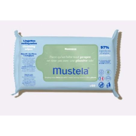 mustela lingettes nettoyantes a lavocat bio60