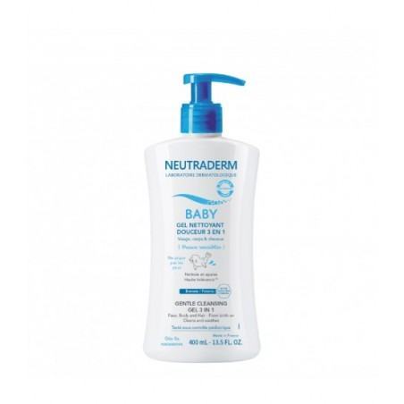 neutraderm baby gel nettoyant douceur 3 en 1 400ml