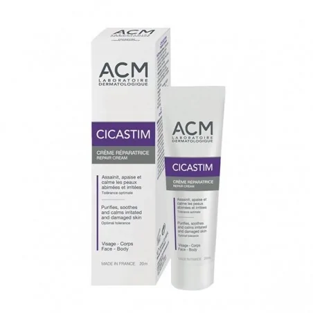 acm cicastim creme reparatrice apaisante visage et corps 20 ml