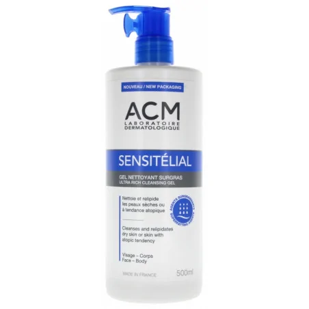 acm sensitelial gel nettoyant surgras 500ml