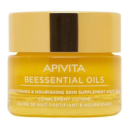 apivita beessential oils strengthening nourishing skin supplement night balm 15 ml