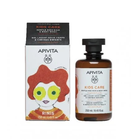 apivita gel cheveux corps pour enfants mandarinemiel 250 ml