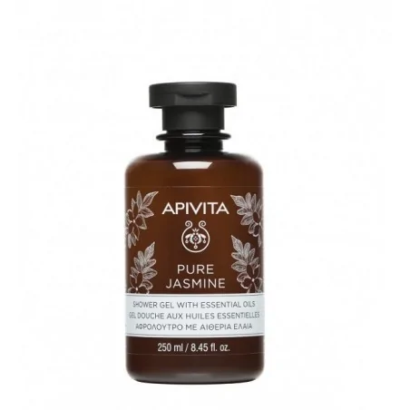 apivita pure jasmine gel douche aux huiles essentielles 250ml