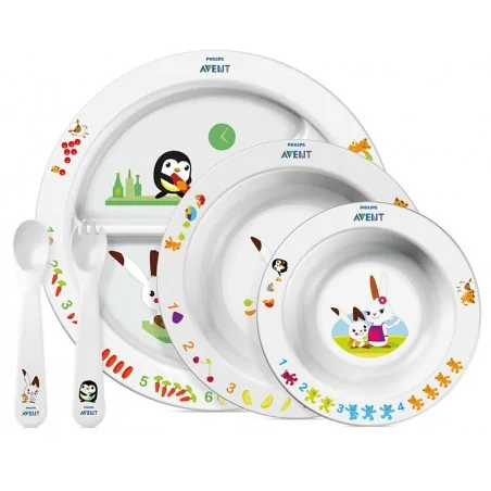 avent set repas 6 m 1 assiette 2 bols 1 fourchette 1 cuillere