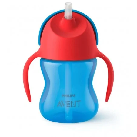 avent tasses a paille 200 ml 7oz 9m bleu scf79601