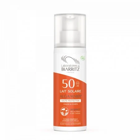 biarritz algamaris lait solaire spf50 100ml