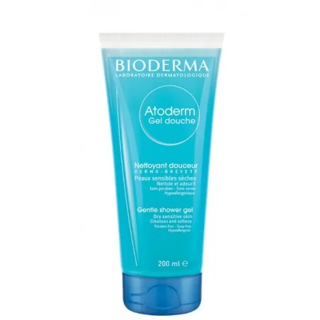 bioderma atoderm gel douche 200ml nettoie et adoucit