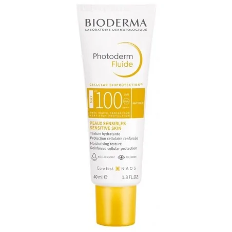 bioderma photoderm max spf 100 40ml fluide solaire peaux claires