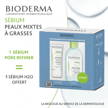 bioderma sebium pore refiner concentre 30 ml achete bioderma sebium h2o 250ml offert