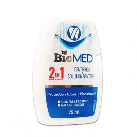 biomed gel oral 2en1 protection totaleblanchissant 75ml