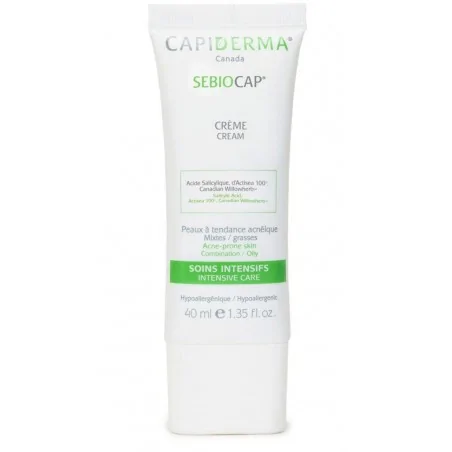 capiderma sebiocap creme visage pour peaux a tendance acneique 40ml