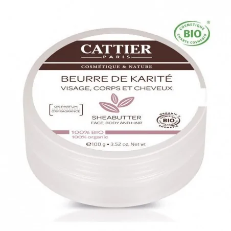 cattier beurre de karite nature 100g