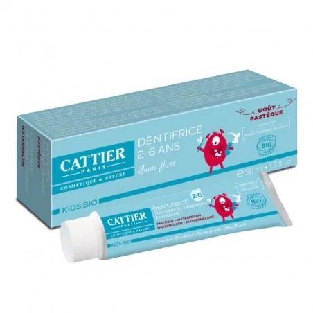 cattier dentifrice 2 6 ans gout pasteque 50ml