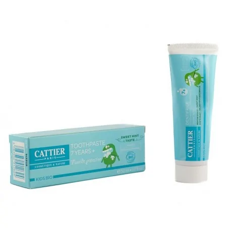 cattier dentifrice 7 ans gout menthe douce 50ml