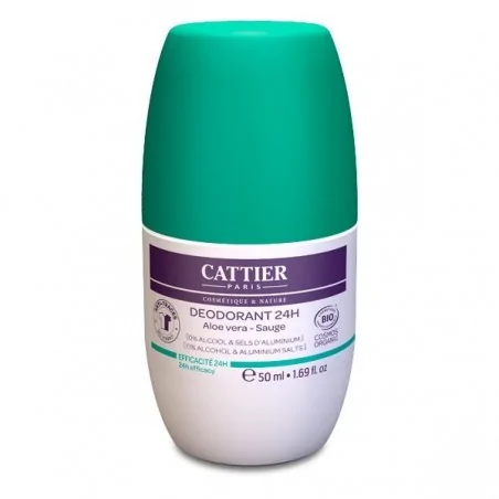 cattier deodorant 24h roll on anti traces 50 ml