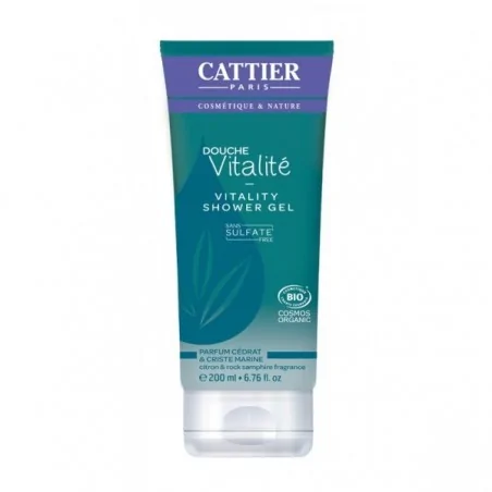 cattier douche vitalite sans sulfates cedrat criste marine 200ml