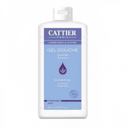 cattier gel douche tonifiant lavande romarin 1l