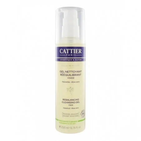 cattier gel nettoyant reequilibrant o savon 0 alcool 200ml