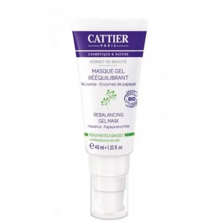 cattier masque gel reequilibrant sorbet de beaute 40ml