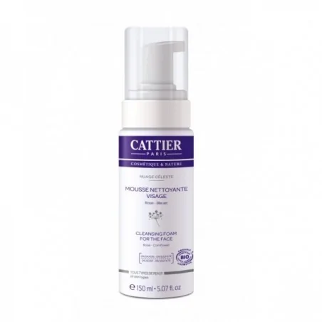 cattier mousse nettoyante visage nuage celeste 150ml