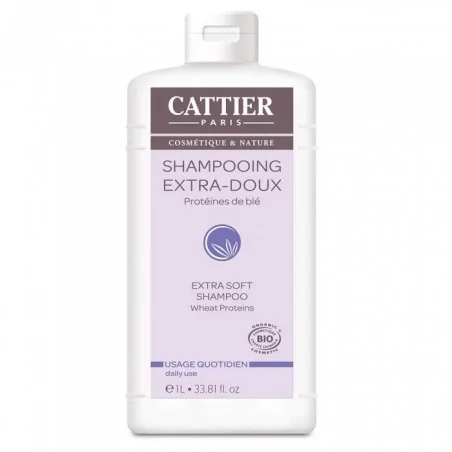 cattier shampooing extra doux quotidien 1l