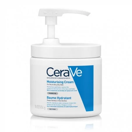 cerave baume hydratant avec pompe 454 g