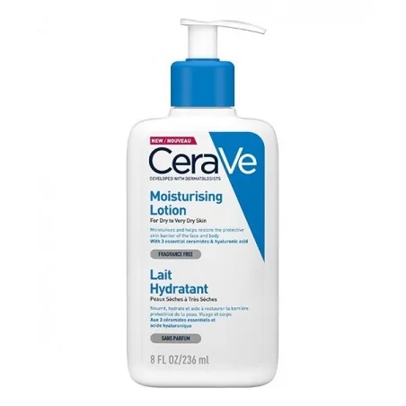 cerave lait hydratant peaux seches a tres seches 236ml