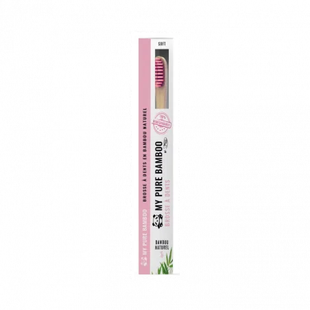 denti smile brosse a dent bambou medium rose