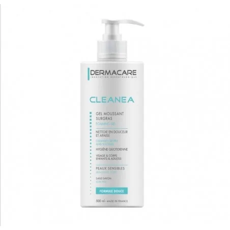 dermacare cleanea gel moussant surgras 500ml