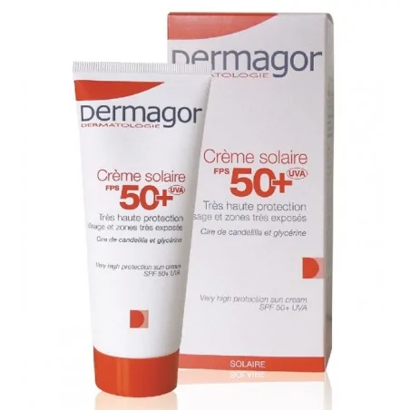 dermagor creme solaire teintee tres haute protection spf50 100 ml