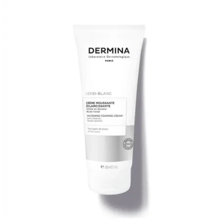 dermina sensi blanc creme moussante eclaircissante visage tous types de peaux 100ml