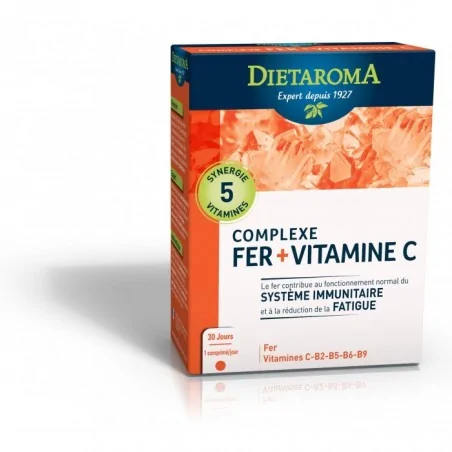 dietaroma complexe fer vitamine c 30comprimes