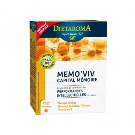 dietaroma memo viv capital cerebral memoire 60 comprimes