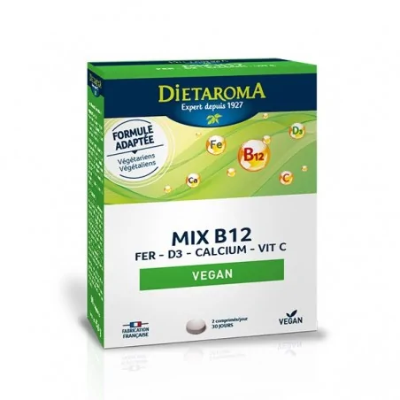 dietaroma mix b12 vegan 60 comprimes