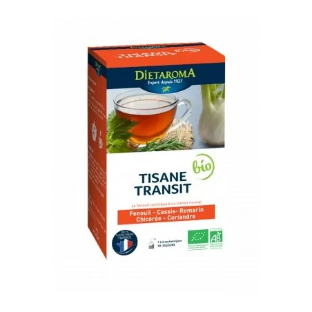 dietaroma tisane transit bio 20 sachets