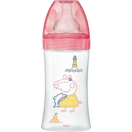 dodie biberon initiation 270ml sn peppa pig 0 6 m tet ronde 3 vit d2