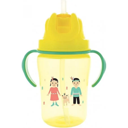 dodie tasse paille 18 mois 350ml jaune