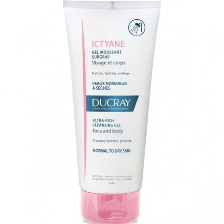 ducray ictyane gel moussant surgras 200 ml