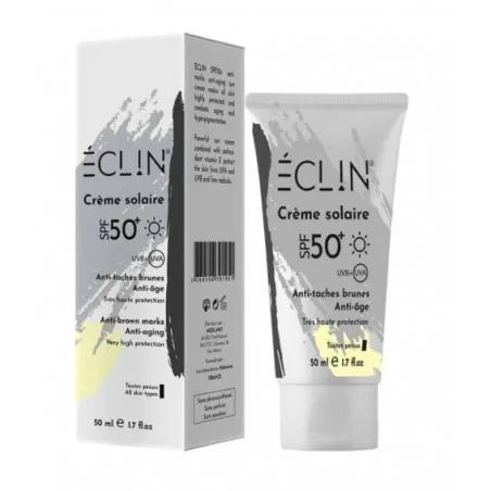 eclin creme solaire spf50 anti taches brunes et anti age