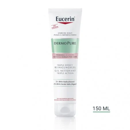 eucerin dermopure gel nettoyant triple action 150 ml