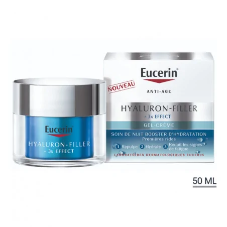 eucerin hyaluron filler 3x effect soin de nuit booster dhydratation 50ml