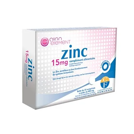 fenioux zinc 15mg comprimes 30x450mg