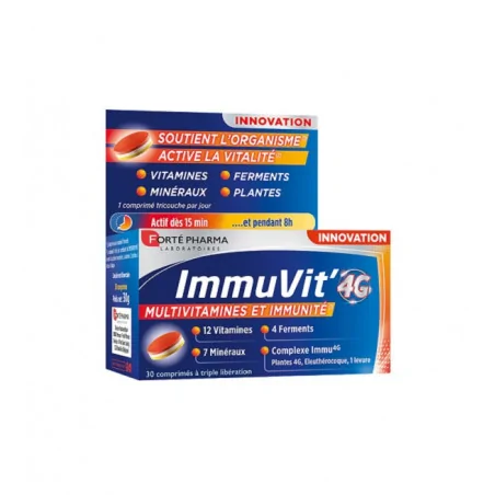 forte pharma immuvit4g multivitamines et immunite 30 comprimes