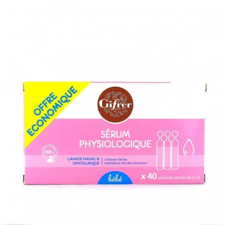 gifrer serum physiologica bte x 40 unidoses 5 ml