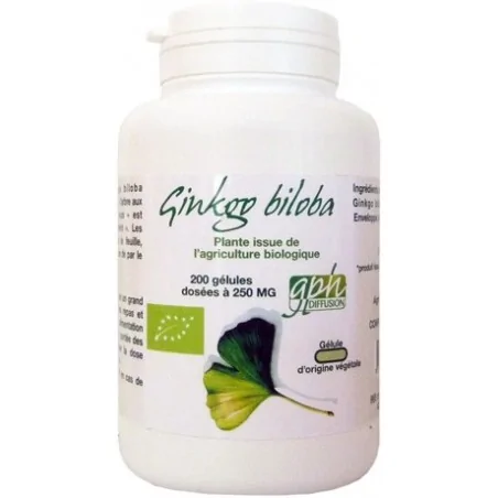 gph diffusion ginkgo biloba bio 200 gelules