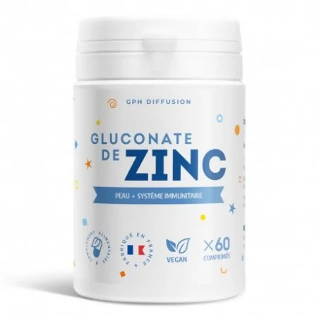 gph diffusion gluconate de zinc 60 comprimes