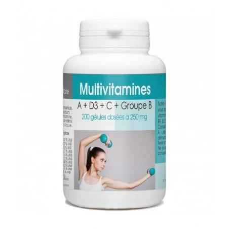 gph diffusion multivitamines a d3 c groupe b 100 gelules