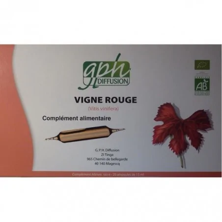 gph diffusion vigne rouge bio 20 ampoules